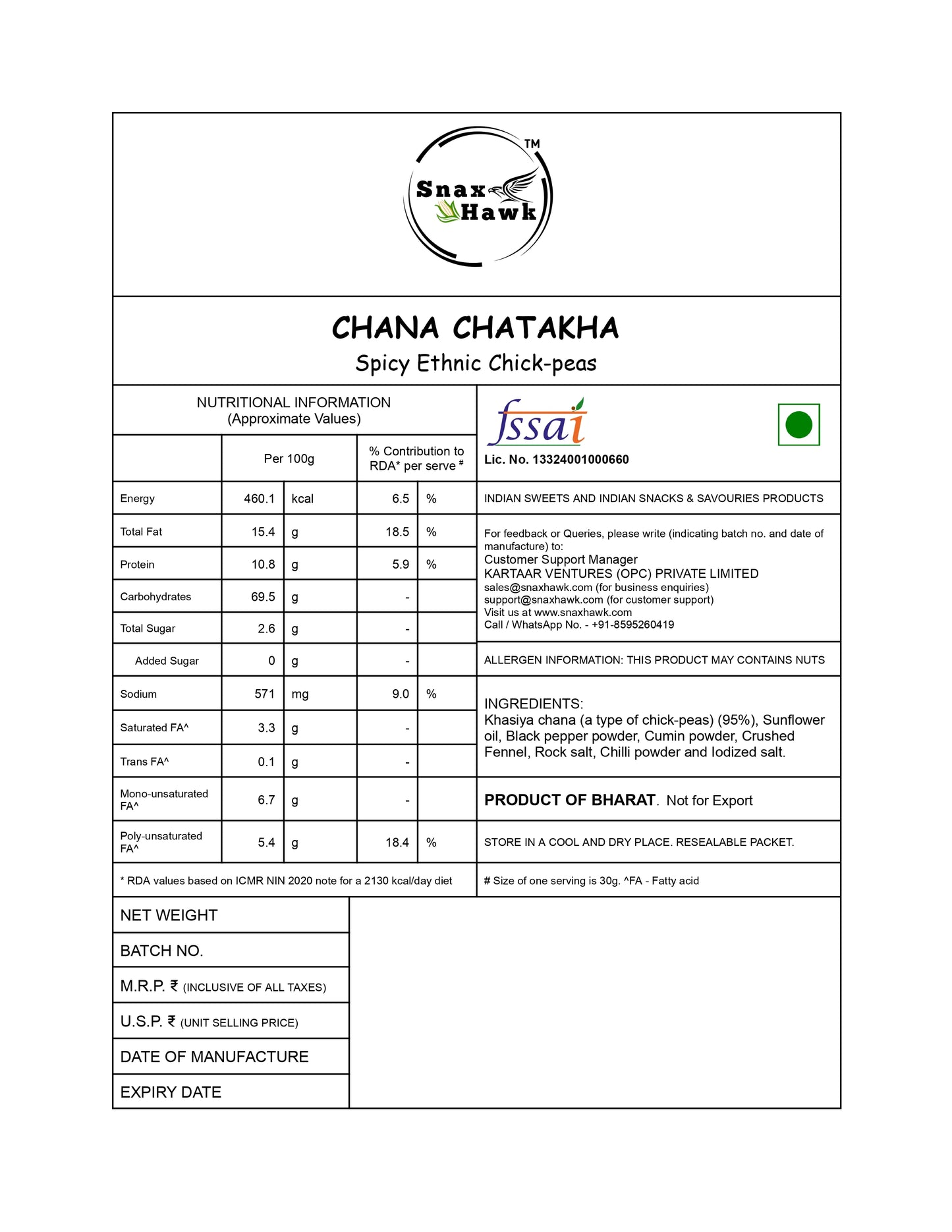 Chana Chatakha