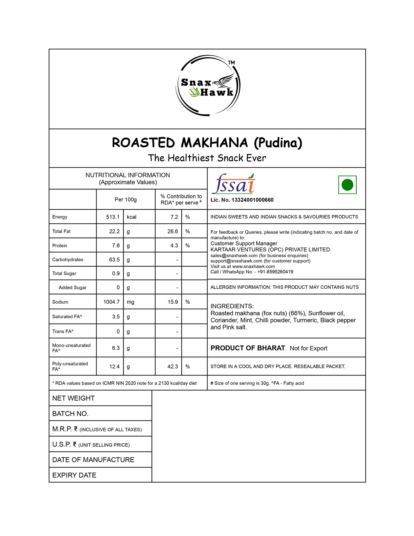 Roasted Makhana