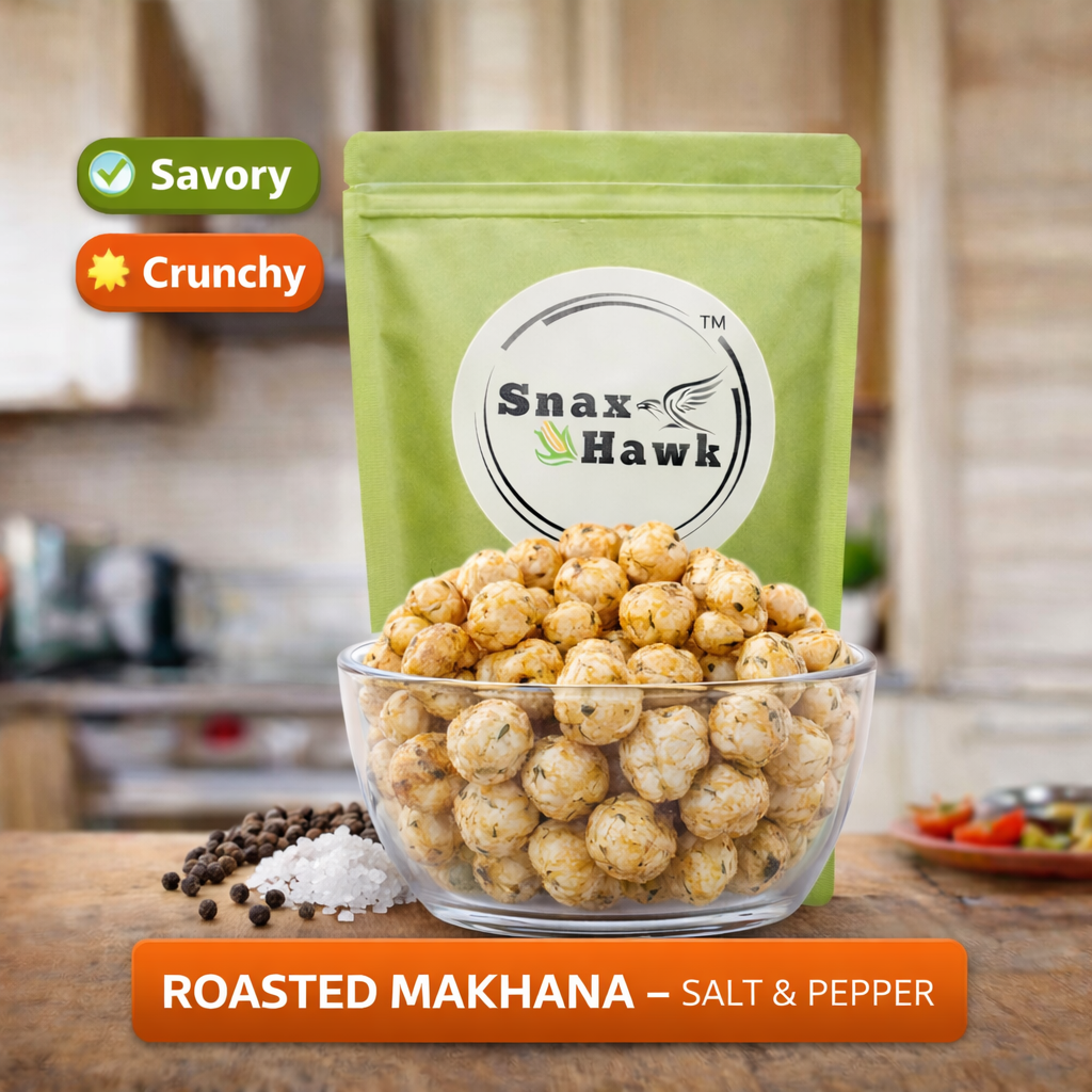 Roasted Makhana – Salt & Pepper