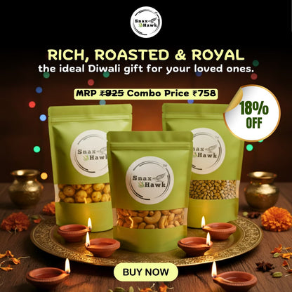 SnaxHawk Nutty Combo – Rich, Roasted & Royal Snacks (600g)