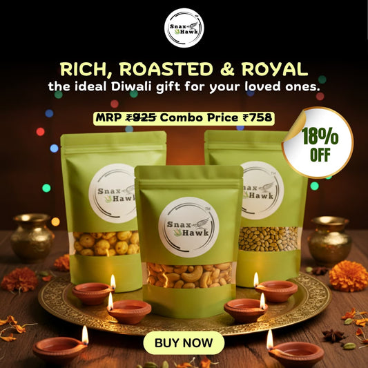 SnaxHawk Nutty Combo – Rich, Roasted & Royal Snacks (600g)