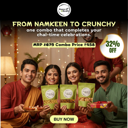 SnaxHawk Tea-Time Combo – Namkeen & Crunchy Snacks (450g)